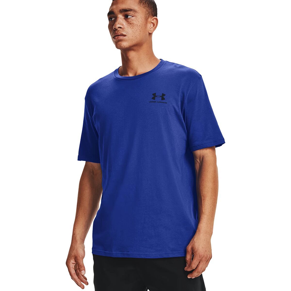 Under Armour Sportstyle Left Chest Short-Sleeve Shirt - Men's Royal/Black, XXL
