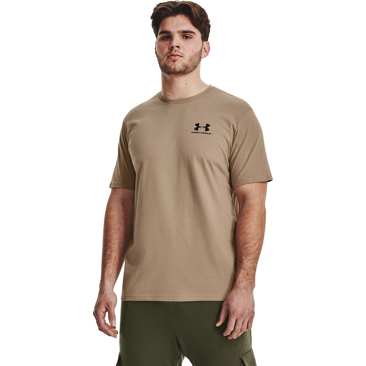 Under Armour Sportstyle Left Chest Short-Sleeve Shirt - Men's Sahara/Black, XL