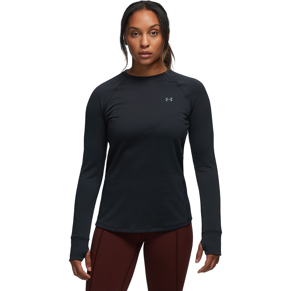 Under Armour Base 3.0 Crew - Women's Black/Pitch Gray, S