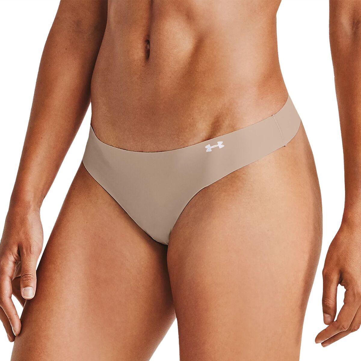 Under Armour Pure Stretch Thong Underwear - 3-Pack - Women's Black/Nude/Dash Pink, L