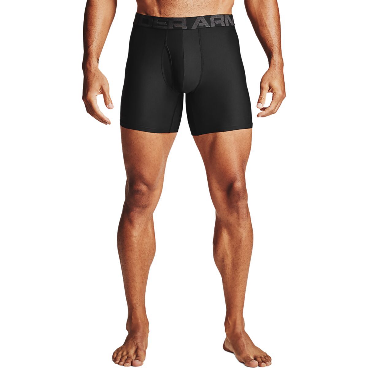 Under Armour Tech 6in Boxerjock Underwear - 2-Pack - Men's Black/Black, L