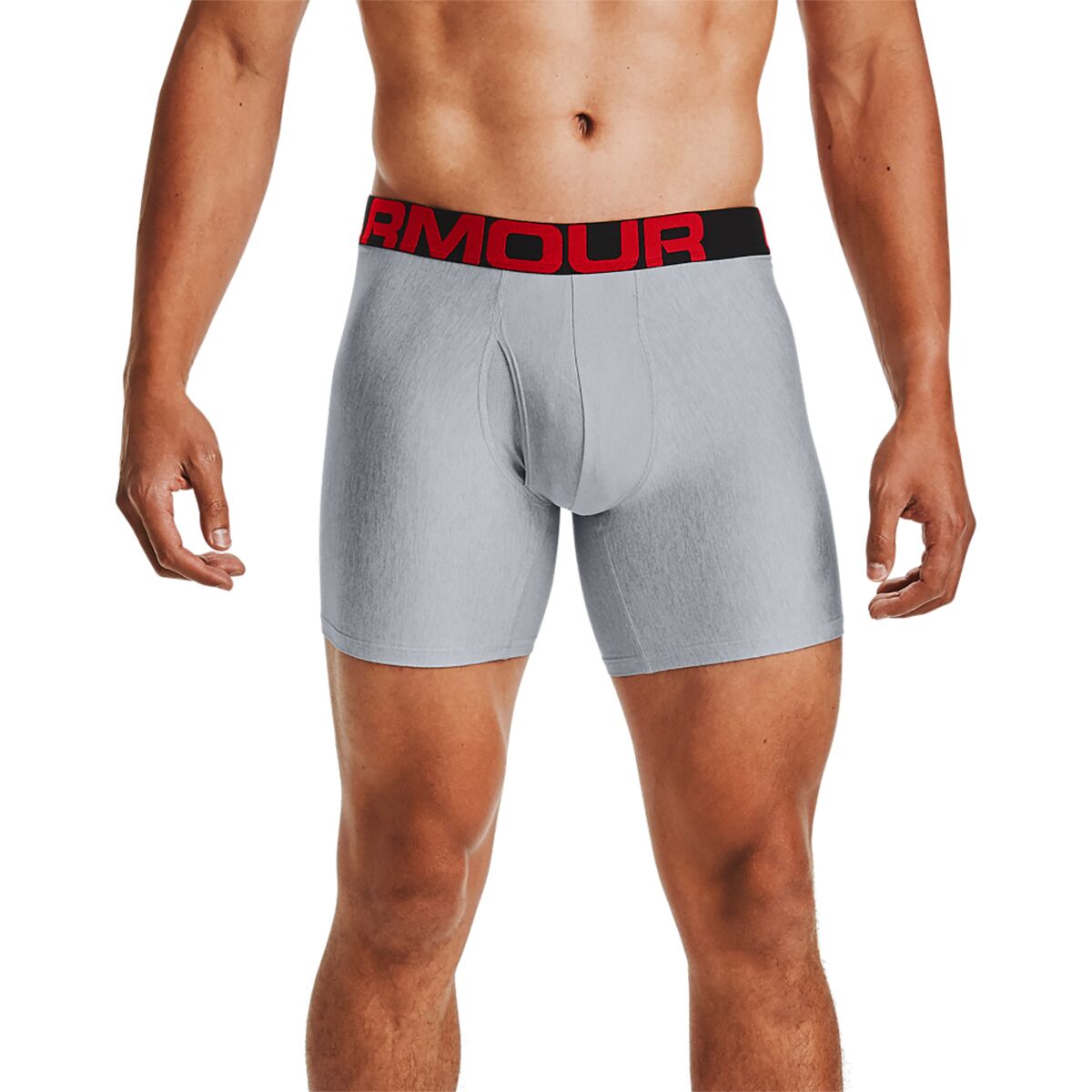 Mens Canyon Green/Black XXL Under Armour Tech 6in Underwear 2-Pack 