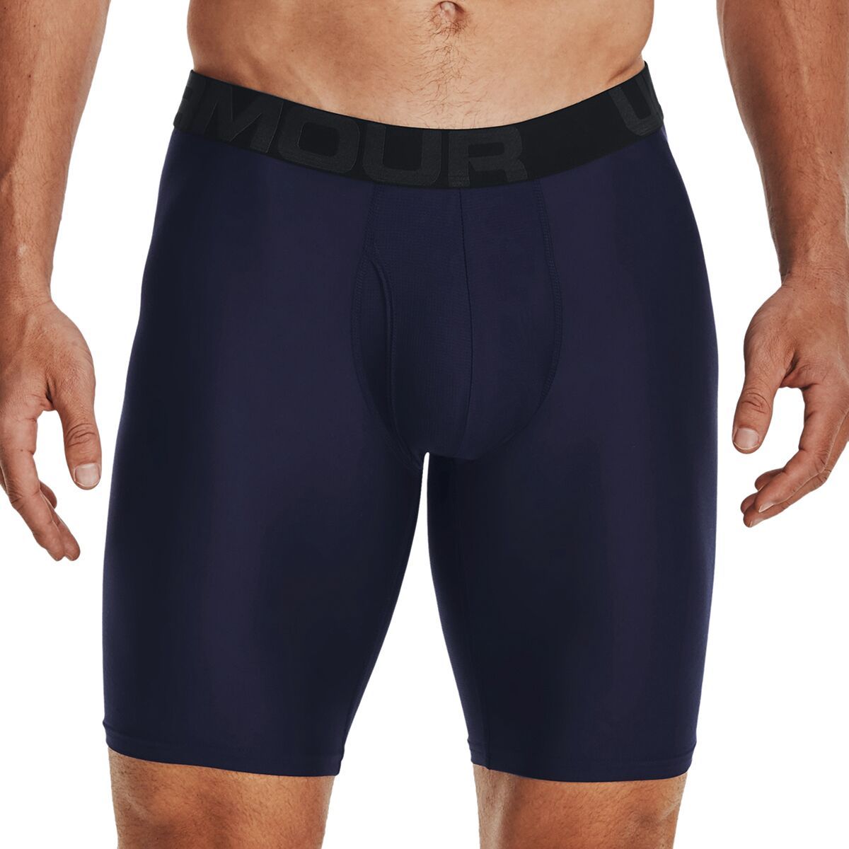 Under Armour Tech 9in Underwear - 2-Pack - Men's Midnight Navy/Mod Gray Light Heather, M
