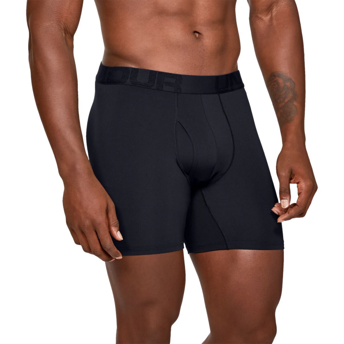 Under Armour Tech Mesh 6in Underwear - 2-Pack - Men's Black/Black, 5XL