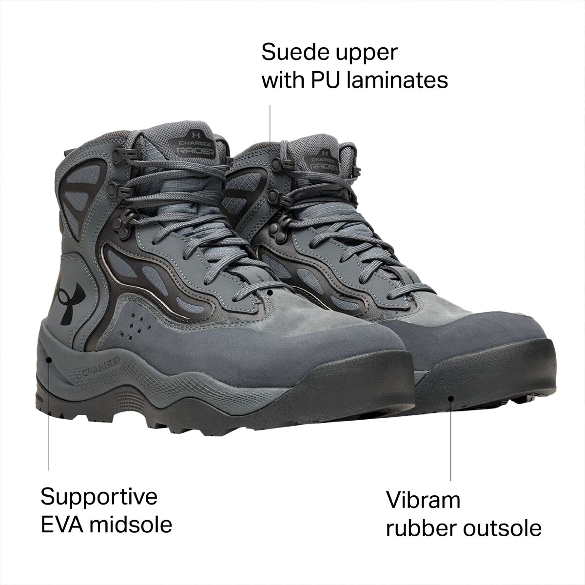 Under Armour Charged Raider Mid WP Hiking Boot - Men's - Footwear