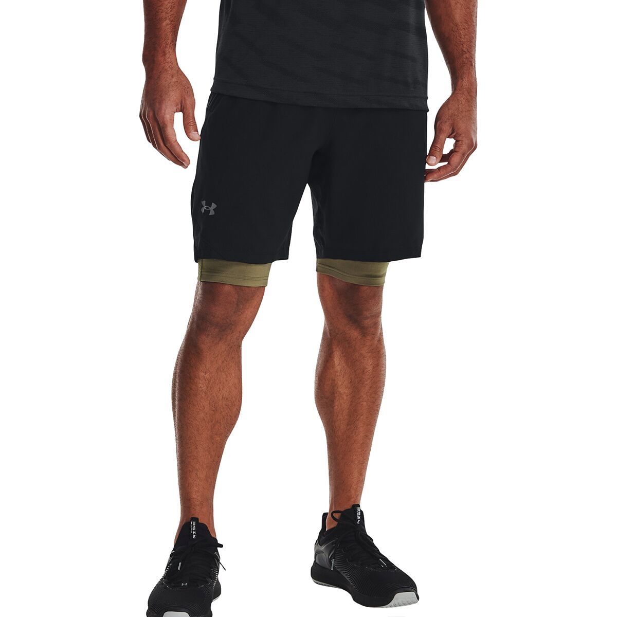 Image of Under Armour Vanish Woven 8in Short - Men's Black/Pitch Gray, M