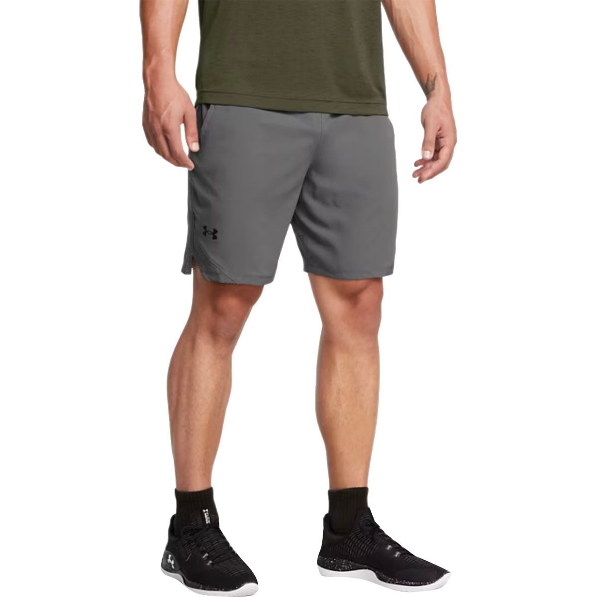 Image of Under Armour Vanish Woven 8in Short - Men's Castlerock/Black, XXL