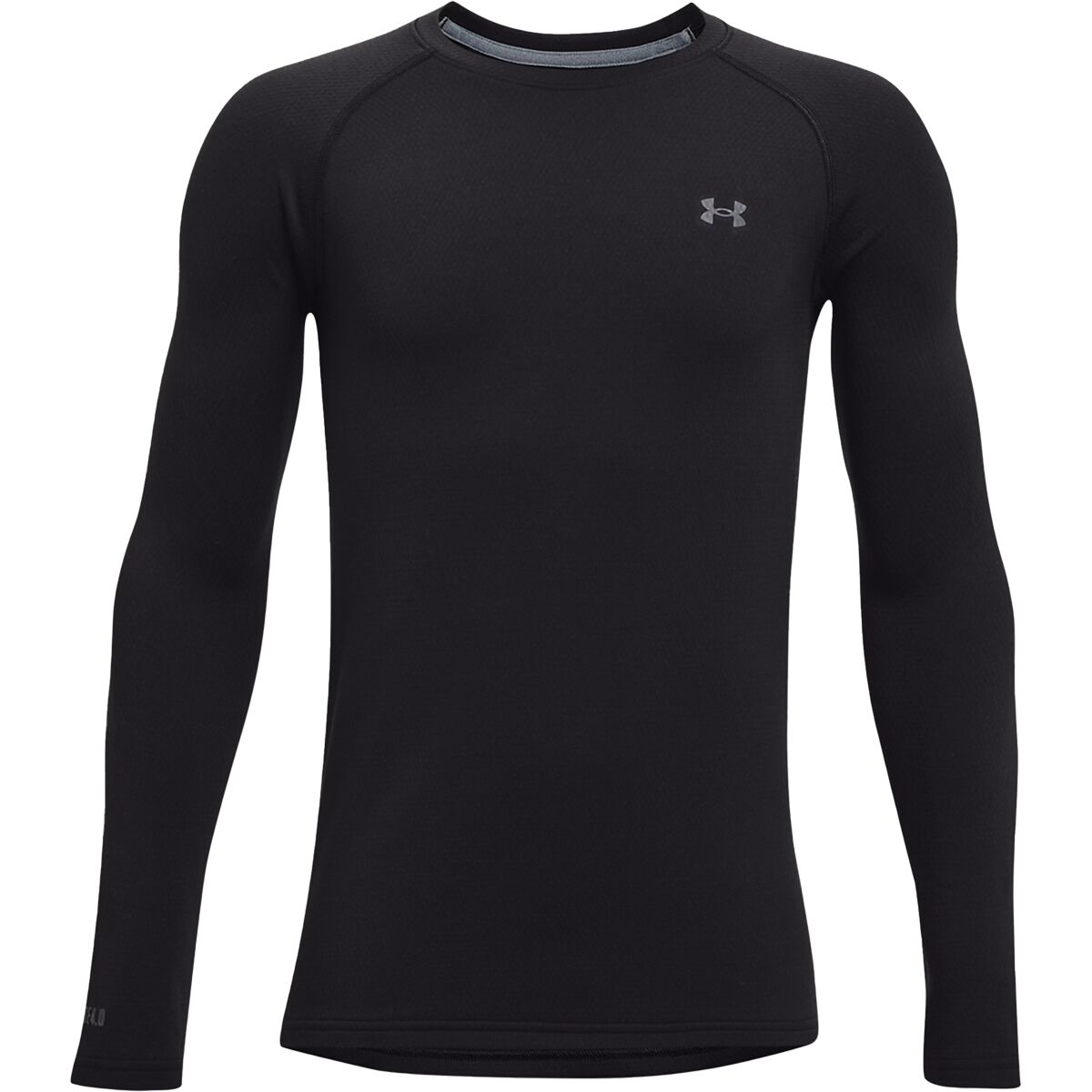 Image of Under Armour Base 4.0 Crew Shirt - Boys' Black/Pitch Gray, XS