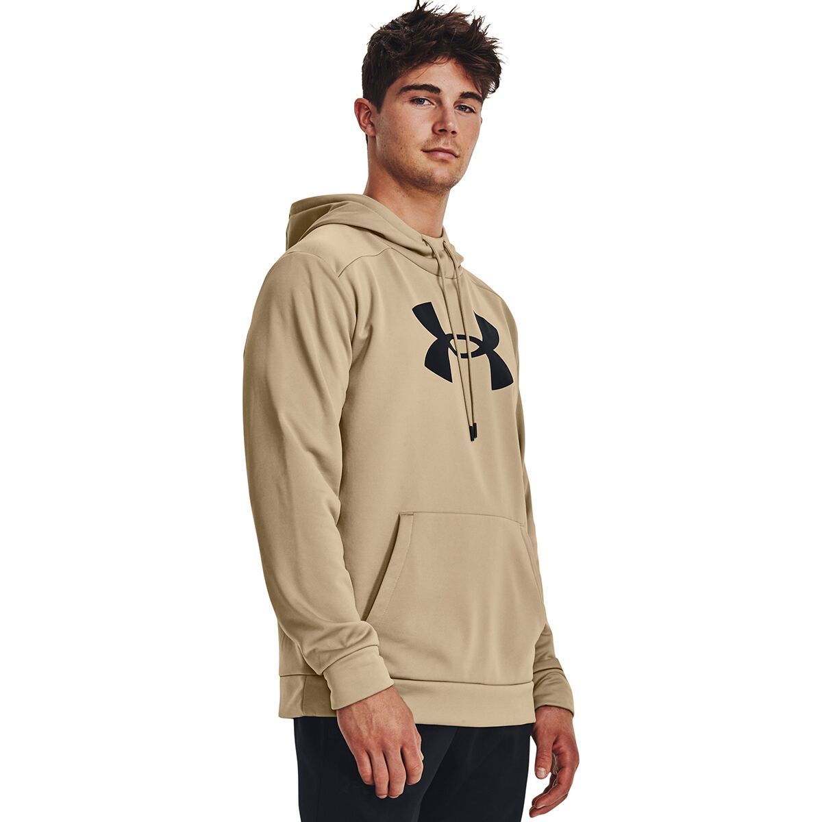 Under Armour Armour Fleece Big Logo HD Pullover Hoodie - Men's City Khaki/Black, XL