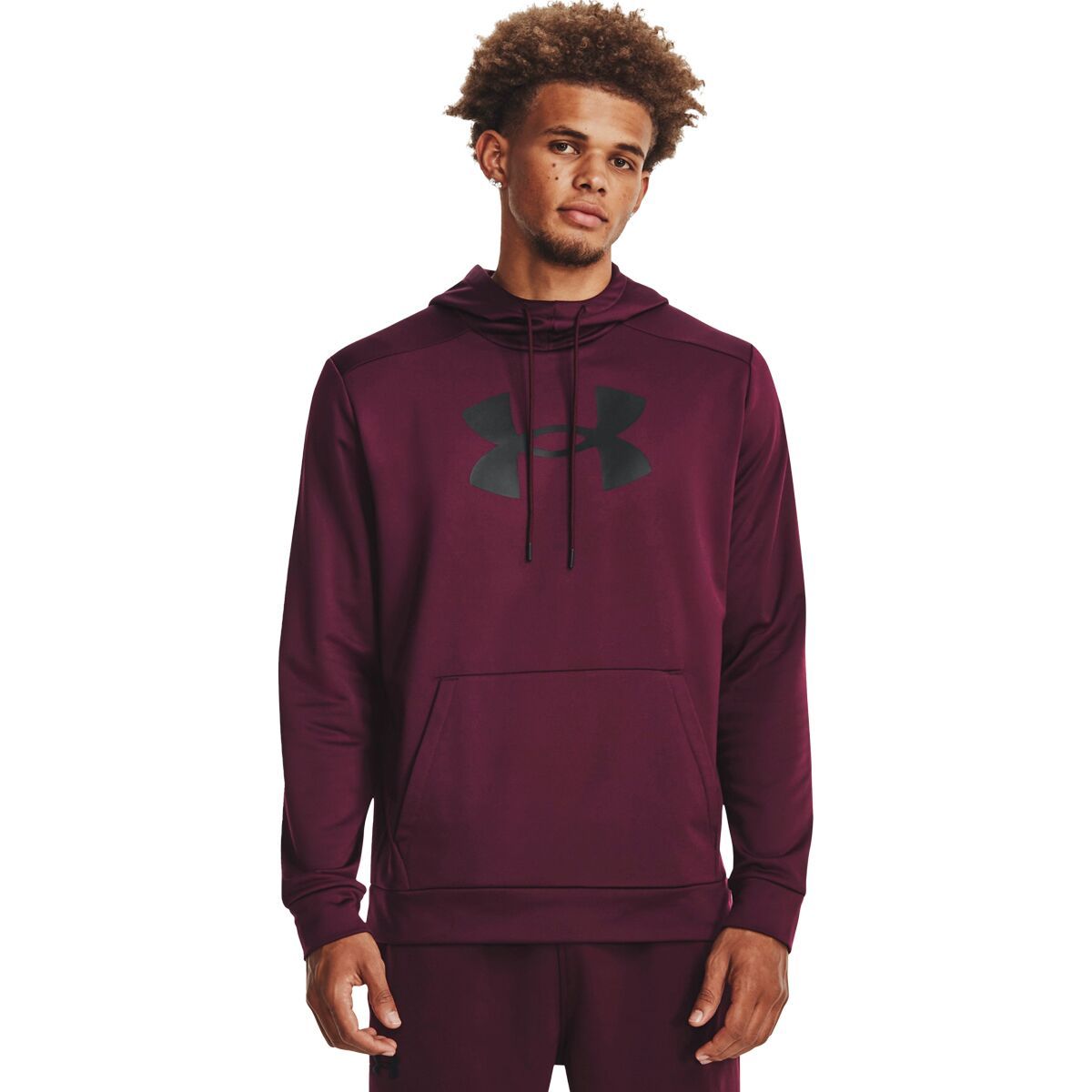 Under Armour Armour Fleece Big Logo HD Pullover Hoodie - Men's Dark Maroon/Black, L