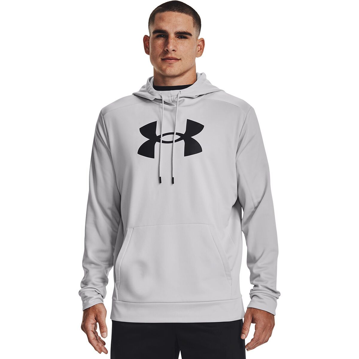 Under Armour Armour Fleece Big Logo HD Pullover Hoodie - Men's Halo Gray/Black, S