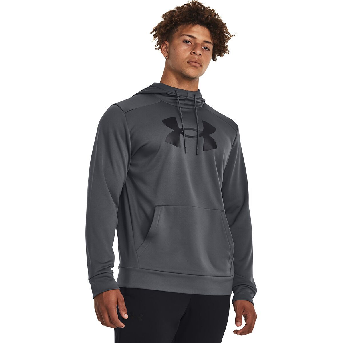 Under Armour Armour Fleece Big Logo HD Pullover Hoodie - Men's Pitch Gray/Black, XXL