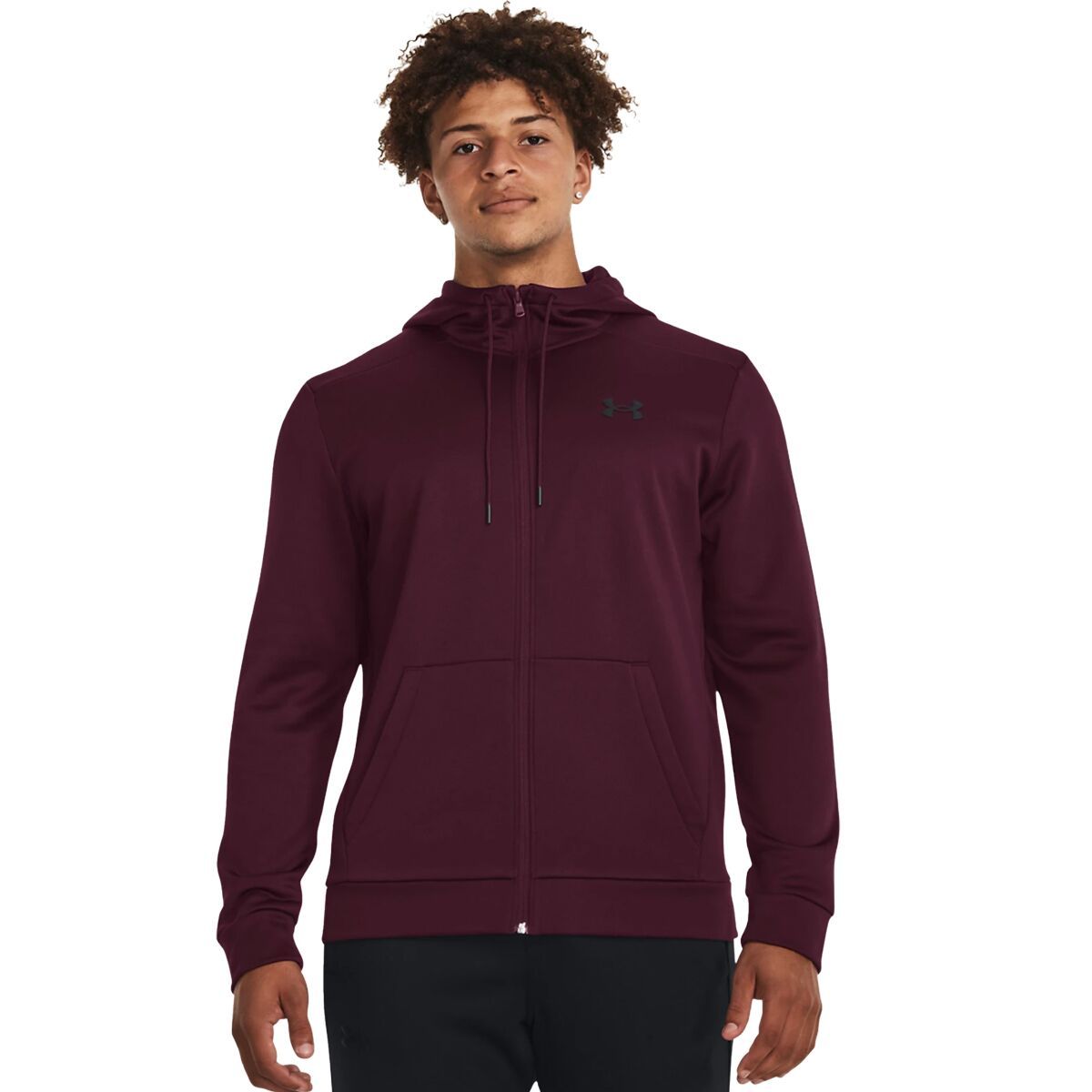 Under Armour Armour Fleece Full-Zip Hoodie - Men's Dark Maroon/Black, XXL