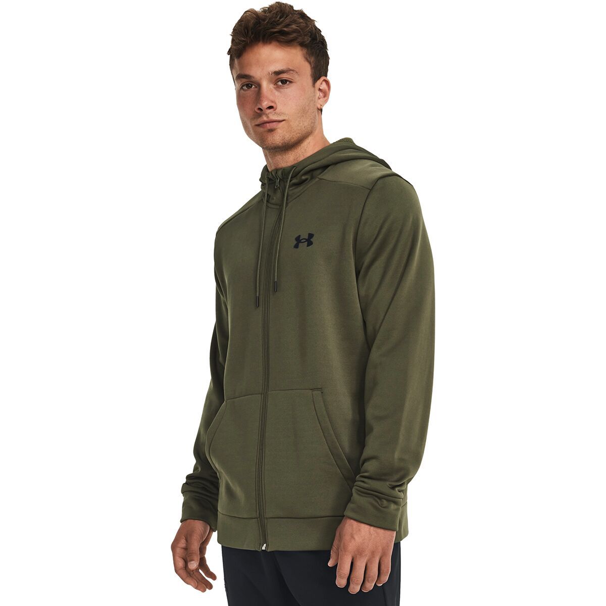 Under Armour Armour Fleece Full-Zip Hoodie - Men's Marine OD Green/Black, XXL