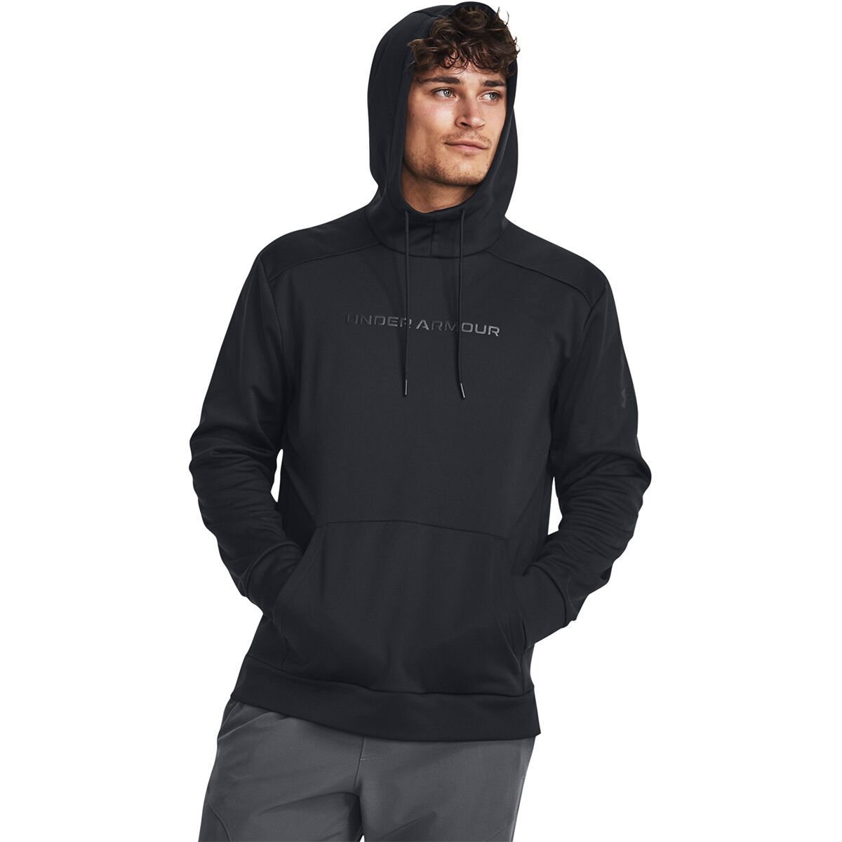 Under Armour Armour Fleece Graphic HD Pullover Hoodie - Men's Black/Black, XXL