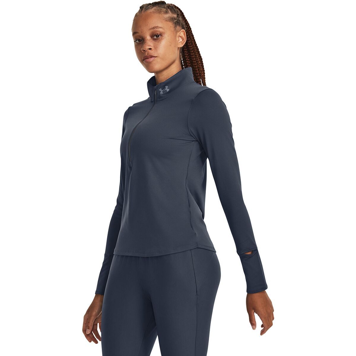 Under Armour Qualifier Run 1/2-Zip Top - Women's Downpour Gray/Reflective, L