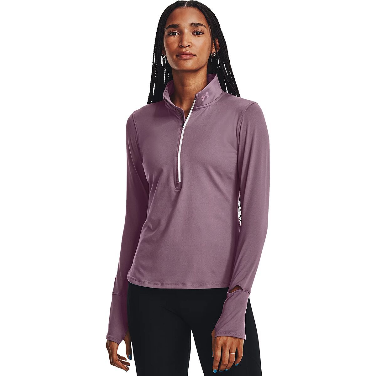 Under Armour Qualifier Run 1/2-Zip Top - Women's Misty Purple/Reflective, XS