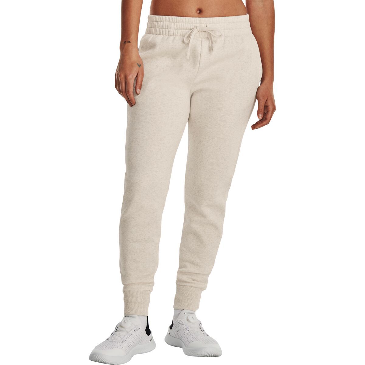 Under Armour Rival Fleece Jogger - Women's Oatmeal Light Heather, XL