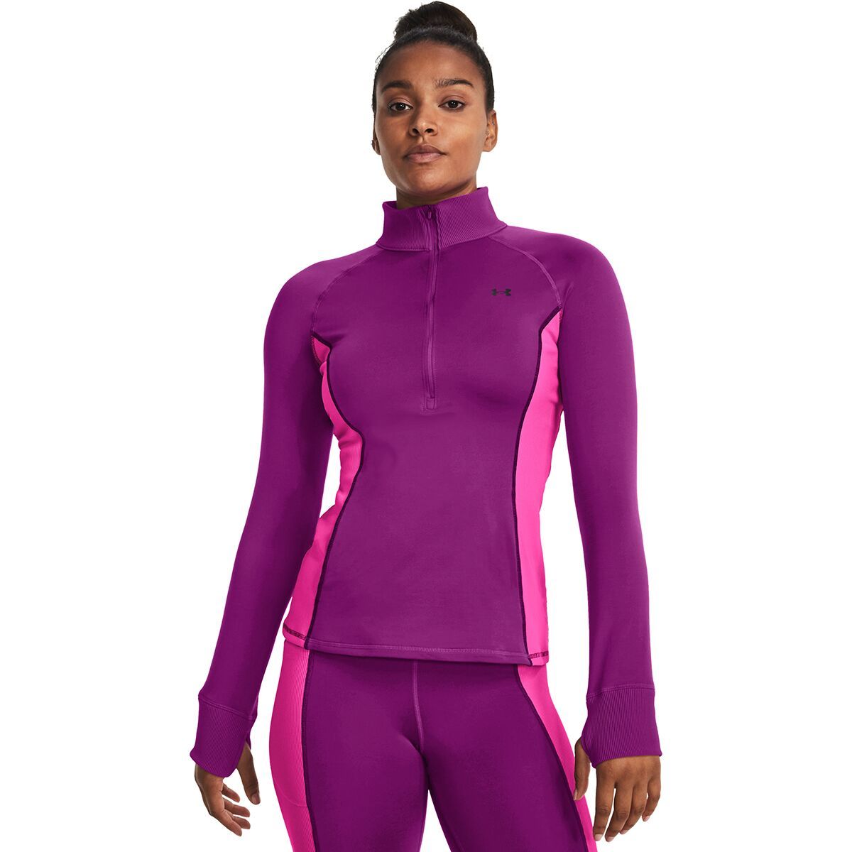 Under Armour Train CW 1/2-Zip Top - Women's Mystic Magenta/Rebel Pink/Black, XL