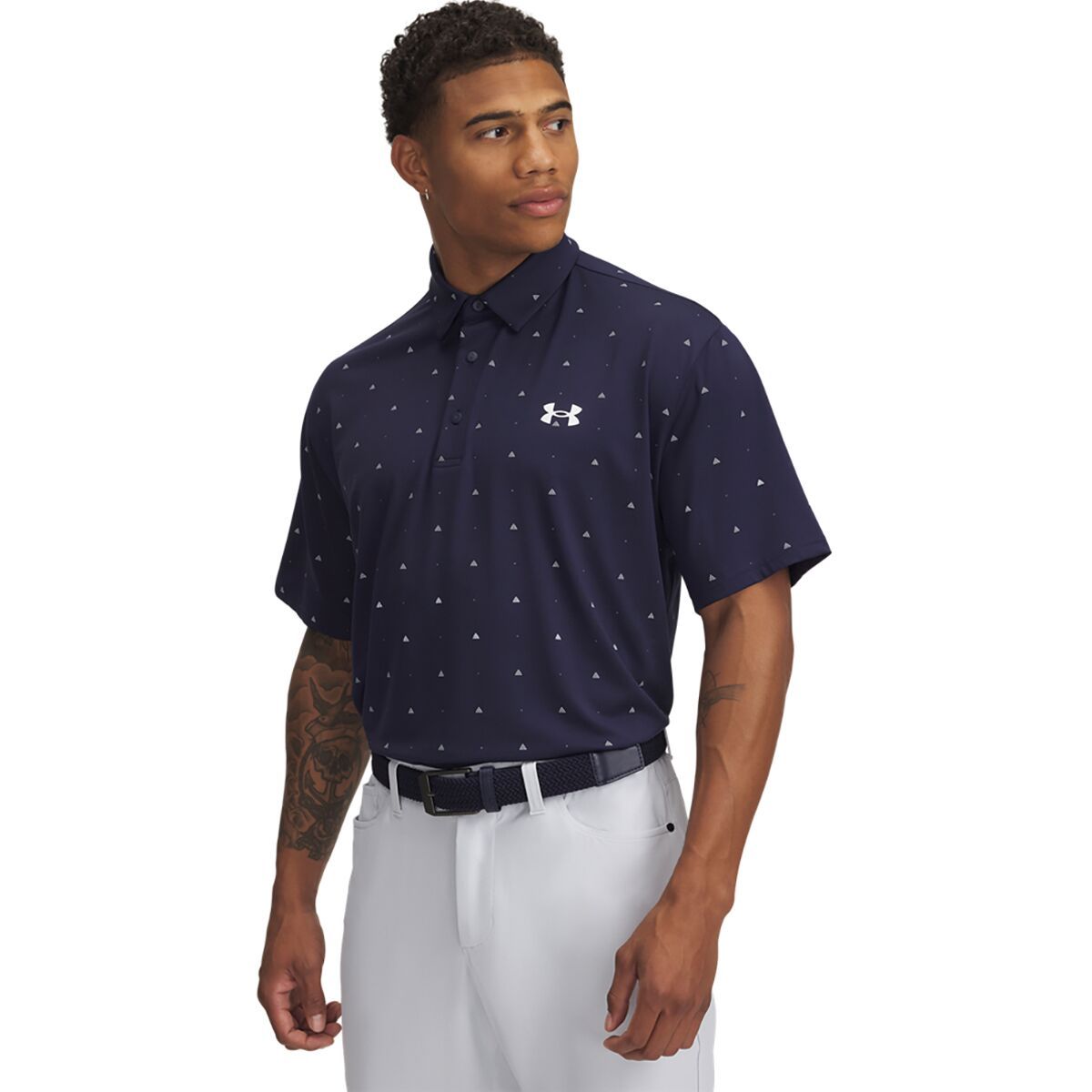 Image of Under Armour Playoff 3.0 Printed Polo - Men's Midnight Navy/White, S
