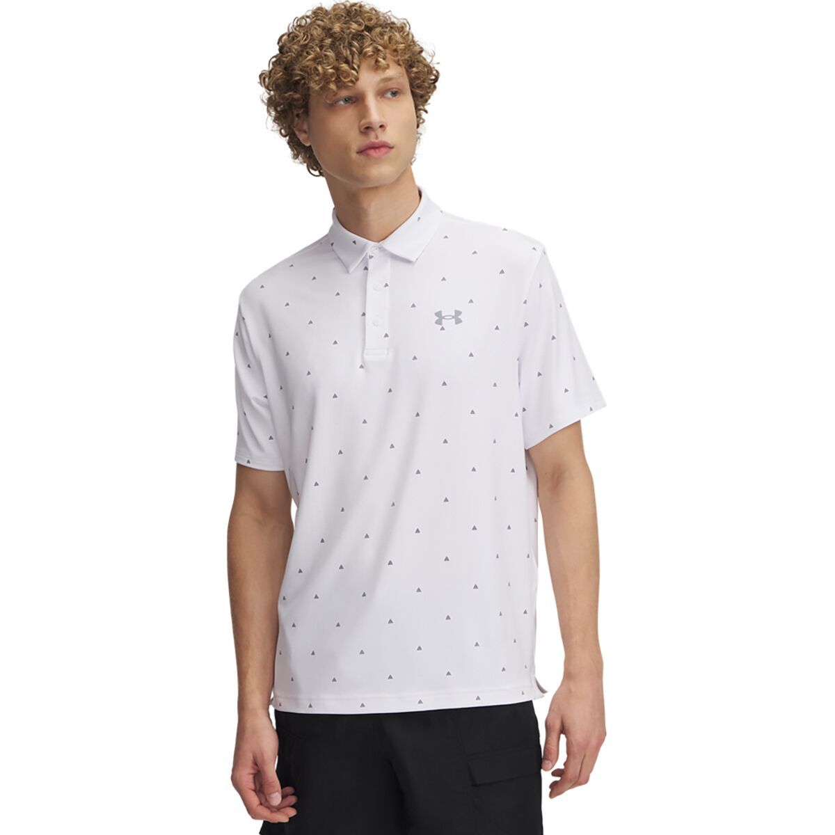 Under Armour Playoff 3.0 Printed Polo - Men's White/Steel, XL