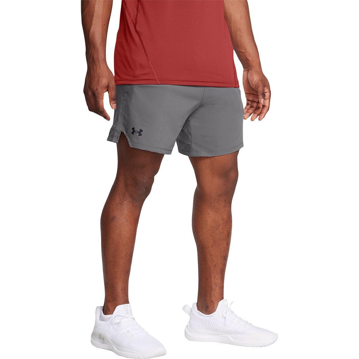 Image of Under Armour Vanish Woven 6in Short - Men's Castlerock/Black, S