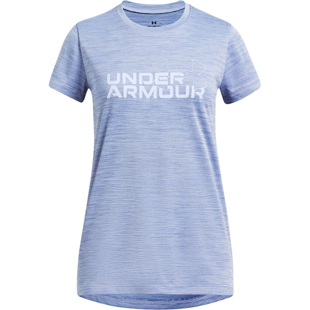Under Armour Tech Twist Wordmark Logo Short-Sleeve Top - Girls' Tech Blue, XL