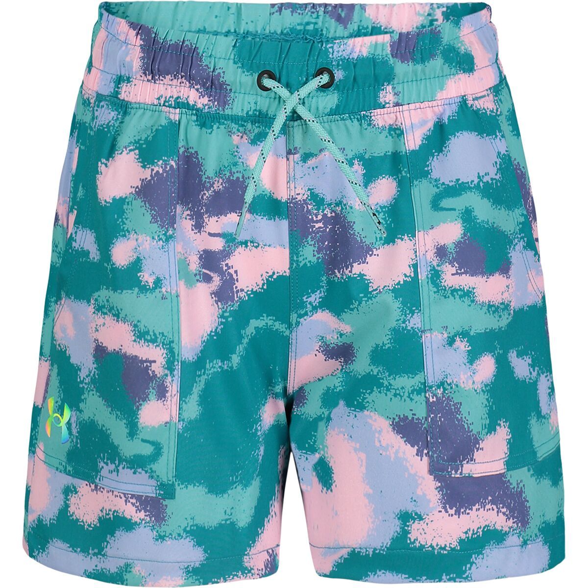 Under Armour Camo Base Short - Girls' Radial Turquoise, L