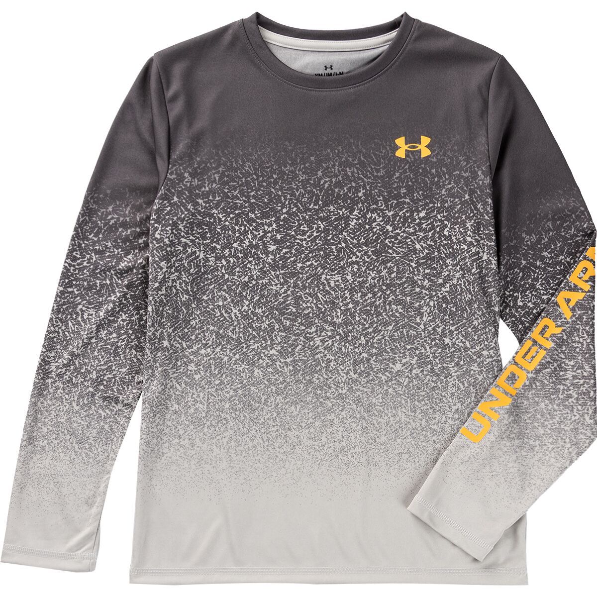 Under Armour Illumine Gradient Logo Long-Sleeve Shirt - Boys' Titan Gray, XL