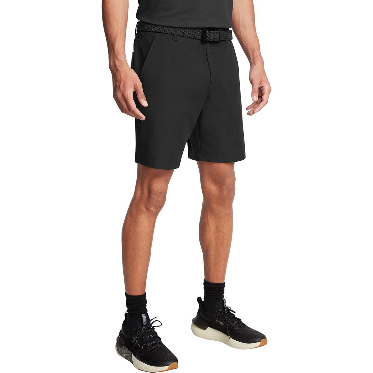 Image of Under Armour Drive 8in Short - Men's Black/Halo Gray, 34