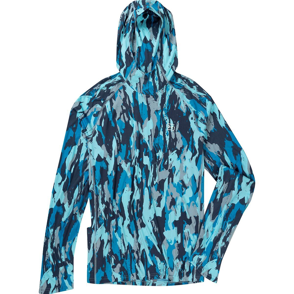 Under Armour Fish Elite Printed Hoodie - Men's Harbor Blue/White, XL