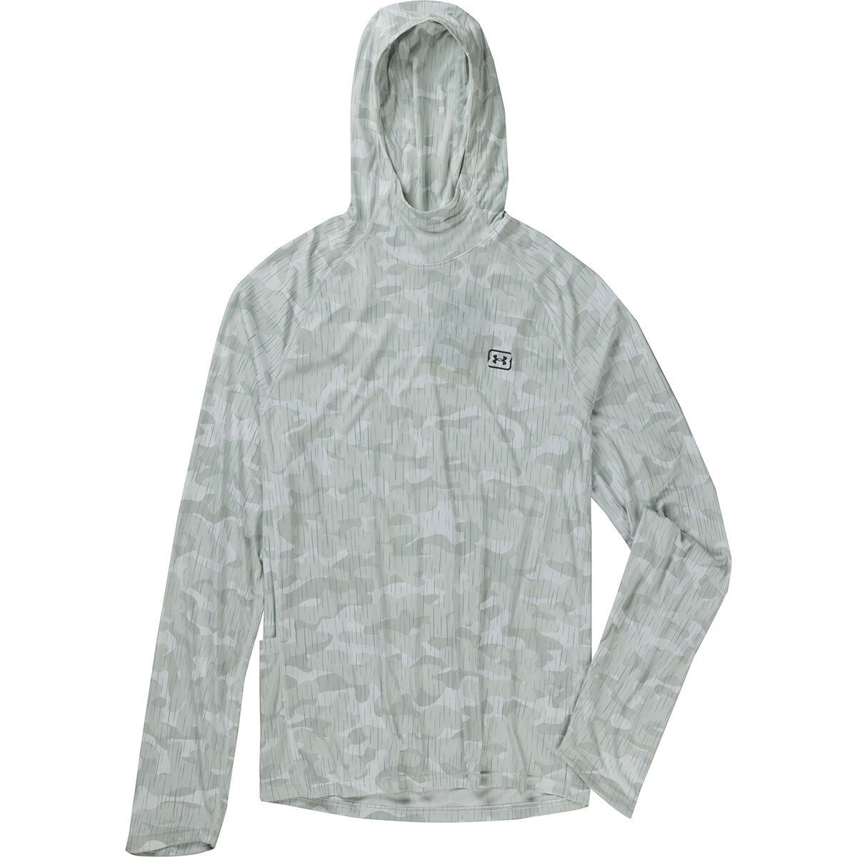 Image of Under Armour Fish Elite Printed Hoodie - Men's White/Castlerock, XL