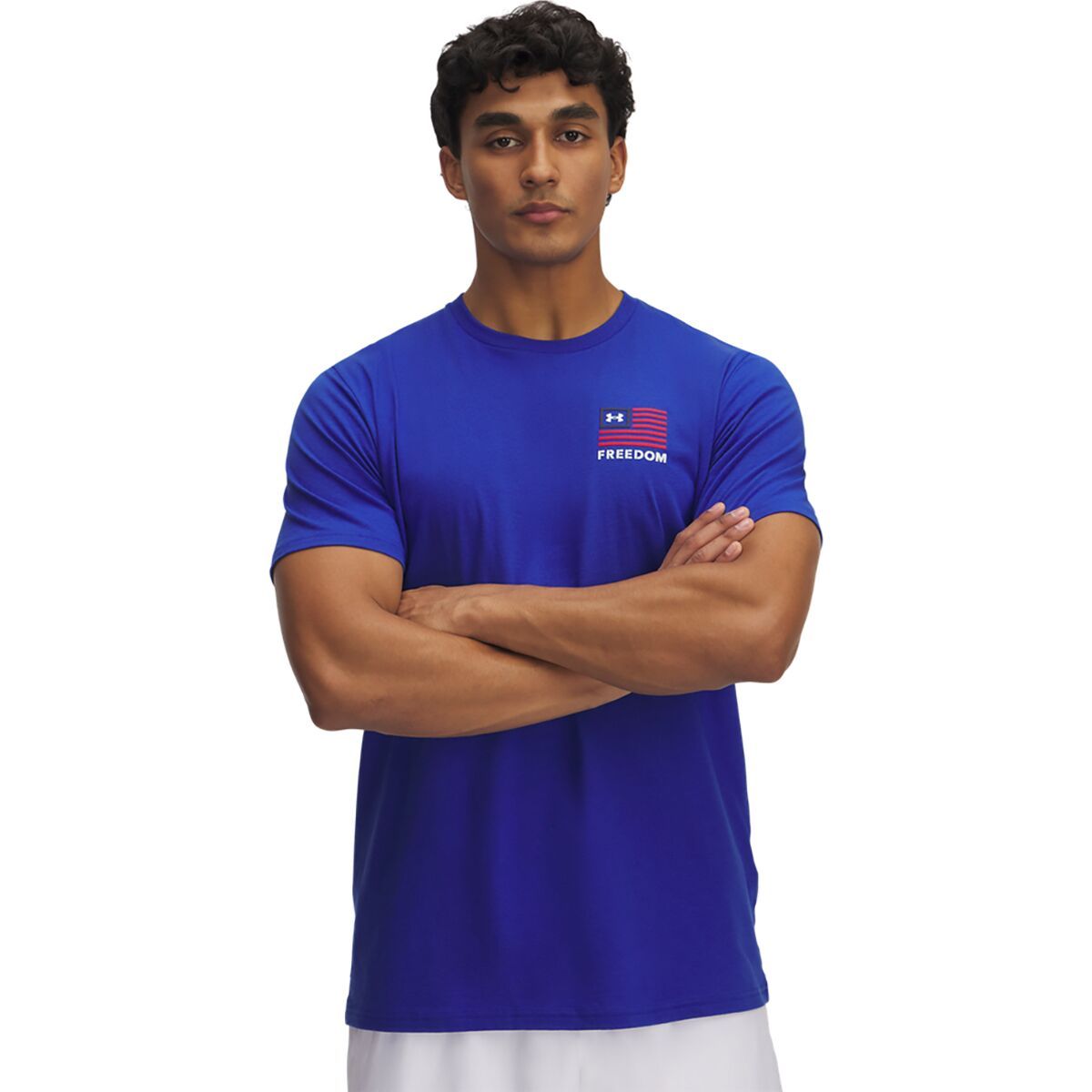 Image of Under Armour Freedom Left Chest T-Shirt - Men's Royal/Midnight Navy, M