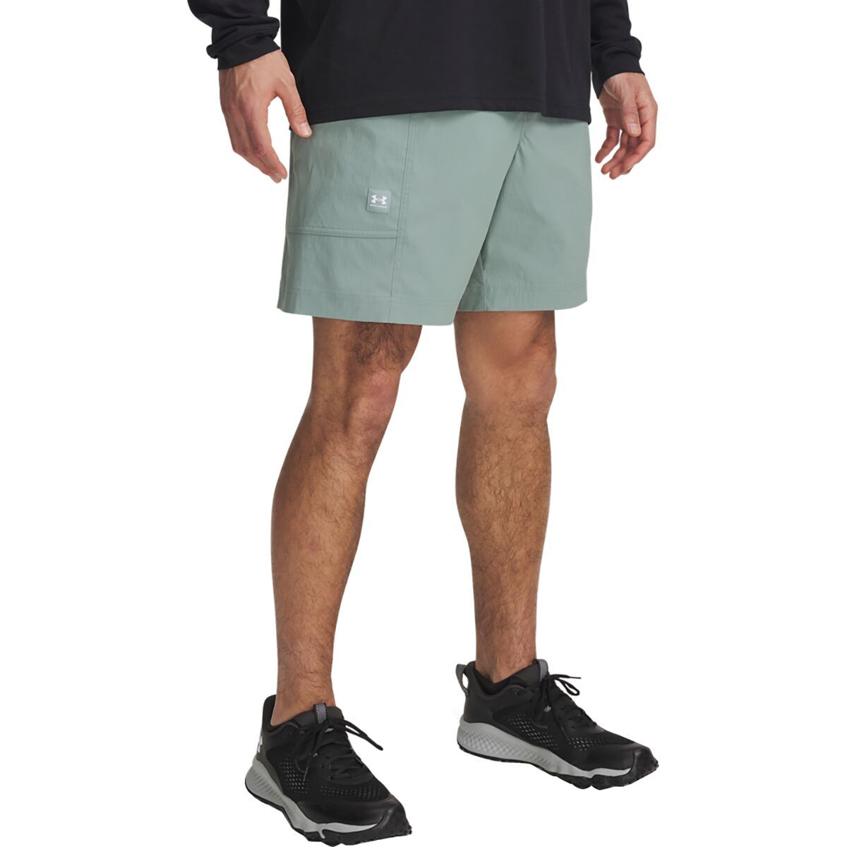 Image of Under Armour Expanse Woven Short - Men's Silica Green/White, S