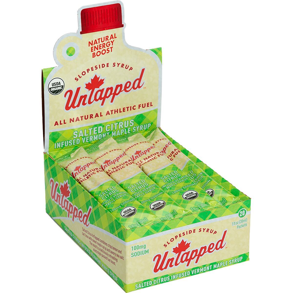 Image of UnTapped Maple Syrup Athletic Fuel Salted Citrus, Box of 20