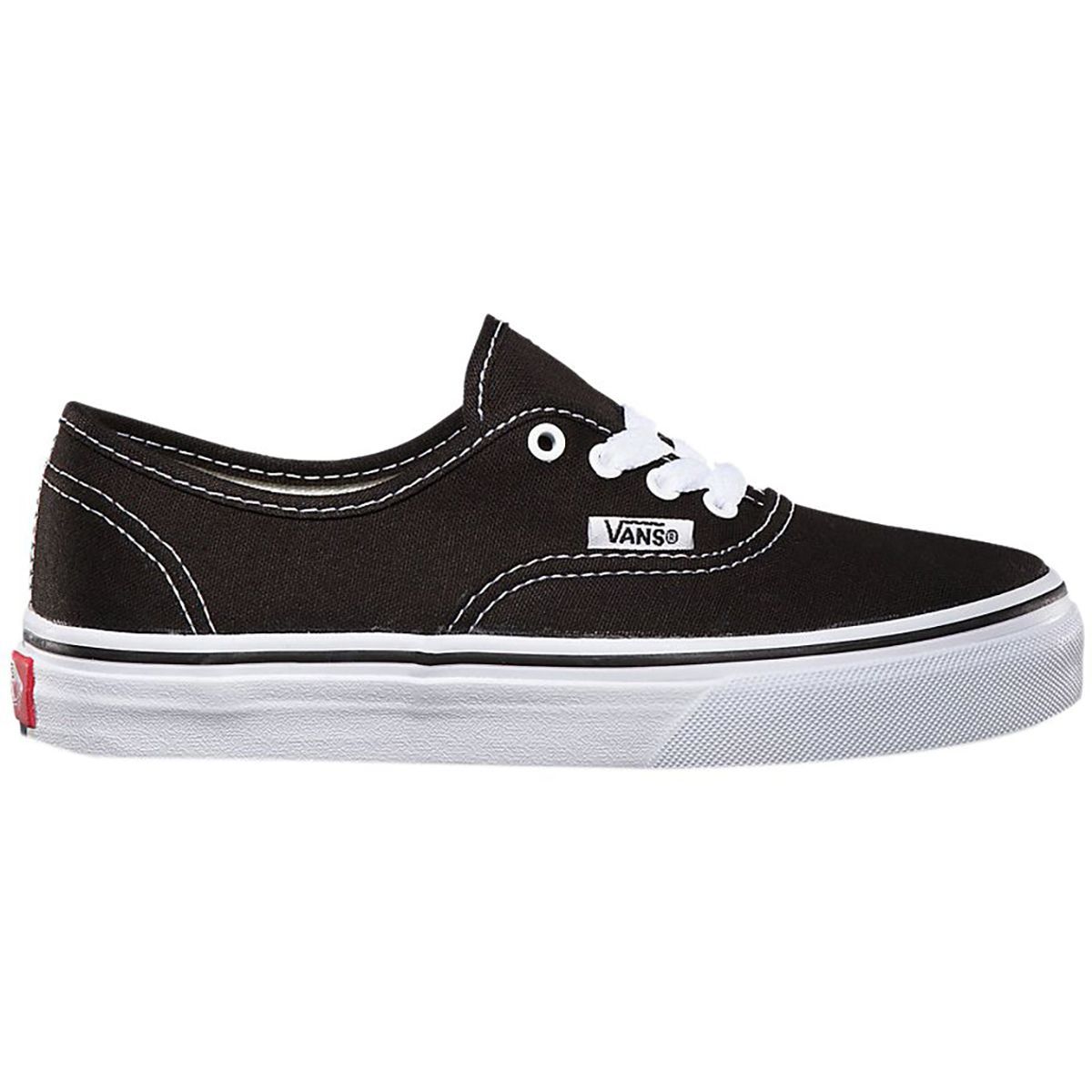 Vans Authentic Skate Shoe - Kids' Black/True White, 11.0