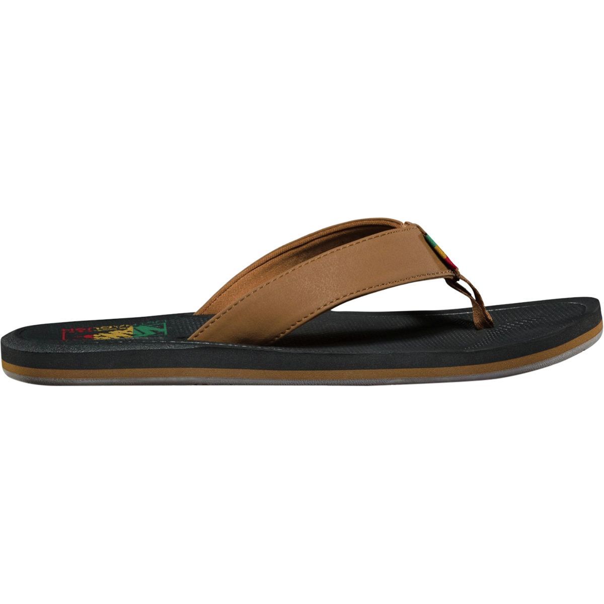 Vans Nexpa Synthetic Flip-Flop - Men's Dachshund/Black/Rasta, 13.0