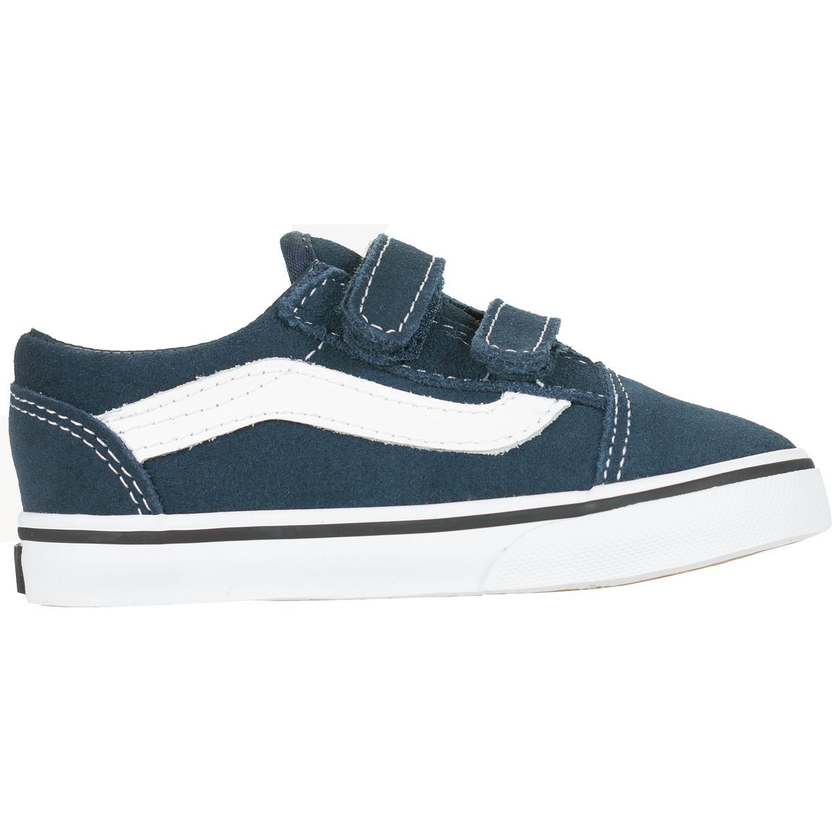 Vans Old Skool V Skate Shoe - Toddler Boys' (suede) Dress Blues/Black, 2.5