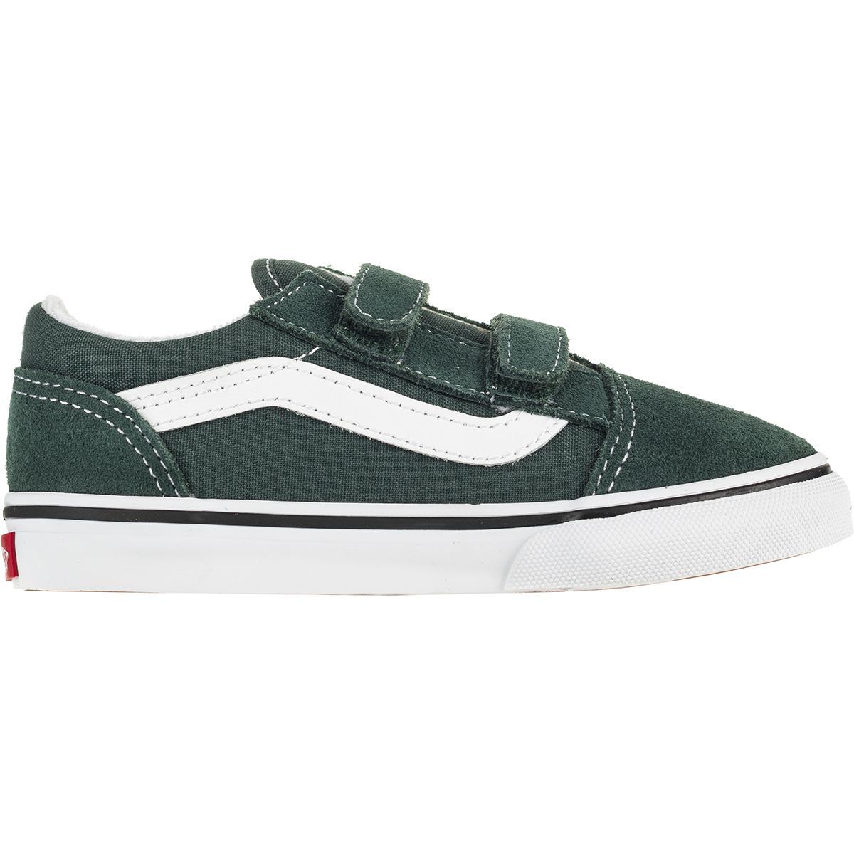 Vans Old Skool V Skate Shoe - Toddler Boys' Trekking Green/True White, 4.0