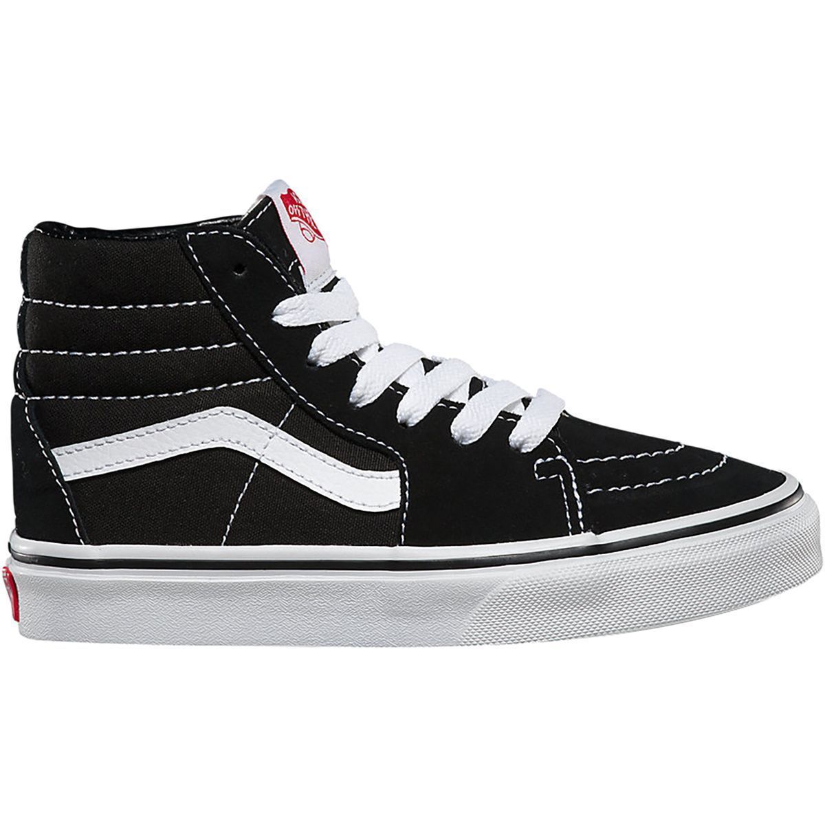 Image of Vans Sk8-Hi Lace Skate Shoe - Kids' Black/True White, 11.0