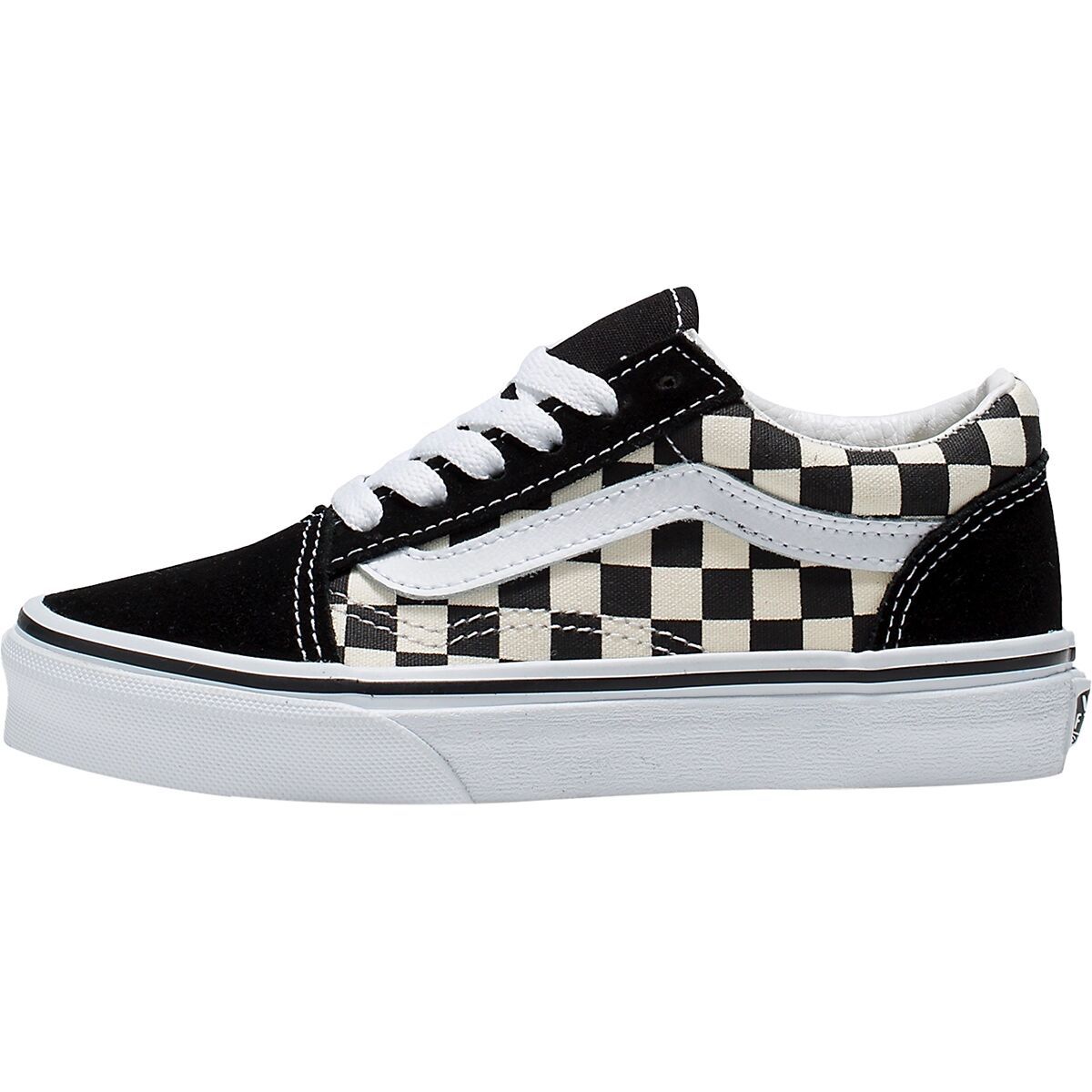 Vans Old Skool Shoe - Kids' (Primary Check) Black/White, 11.5