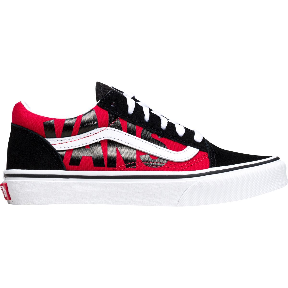 Vans Old Skool Shoe - Kids' (Vans) Black/Red, 1.0