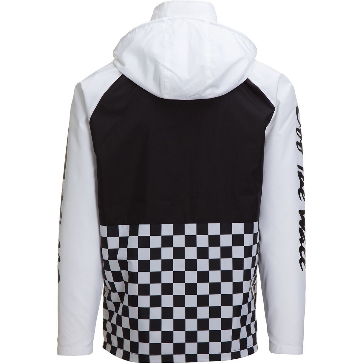 Vans distorted off the wall black anorak jacket hotsell