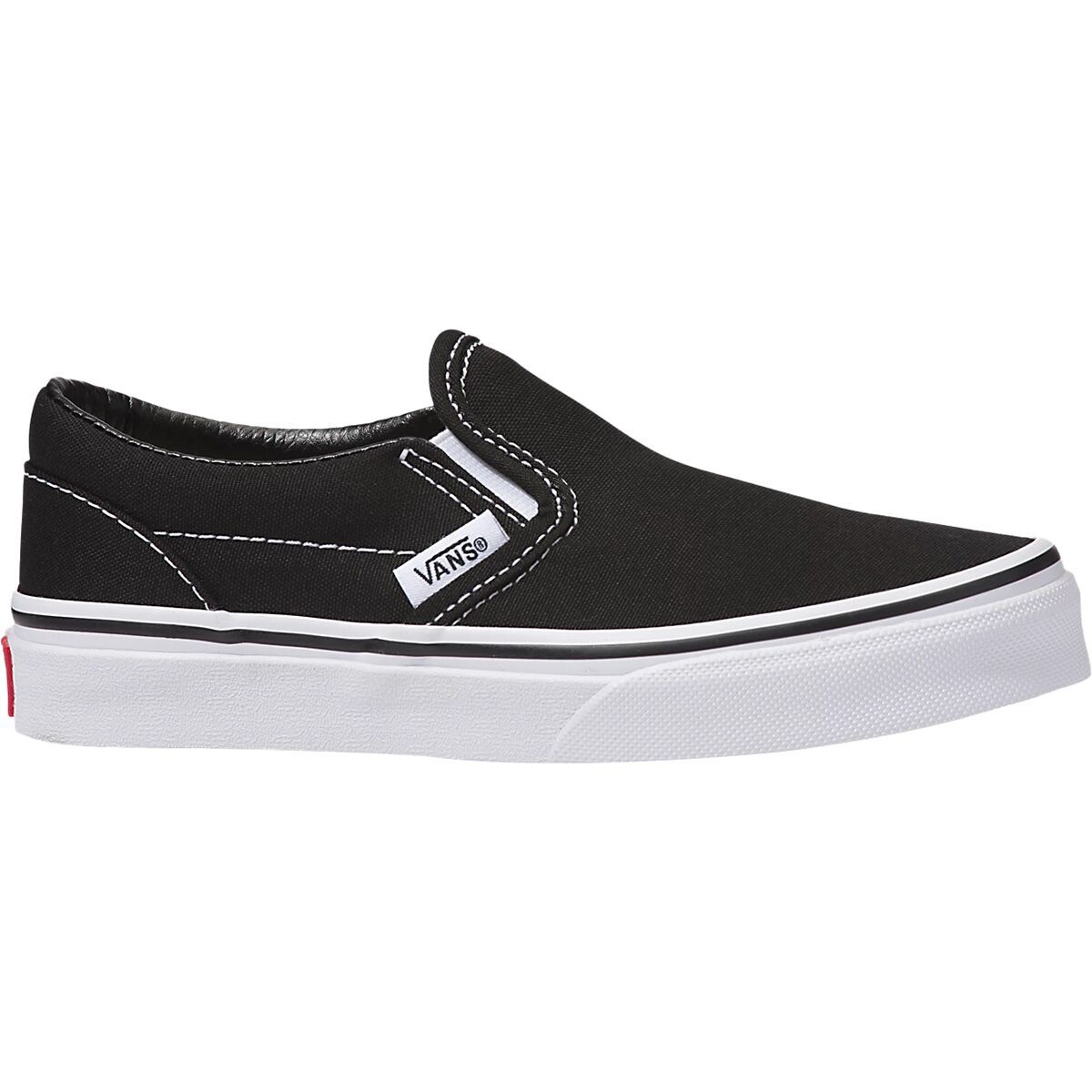 Vans Classic Slip-On Skate Shoe - Kids' Black/True White, 12.5