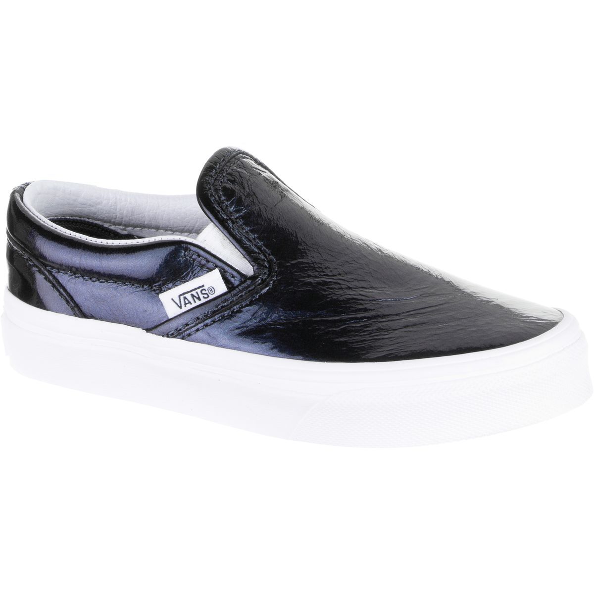 Vans Classic Slip-On Skate Shoe - Girls' (Hologram) Green Gables/Blanc De Blanc, 11.5