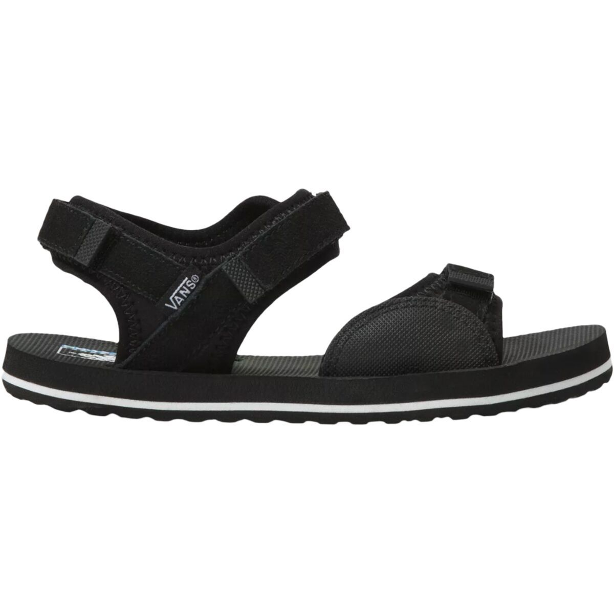 Vans Tri-Lock Sandal - Kids' Black/True White, 2.0/3.0