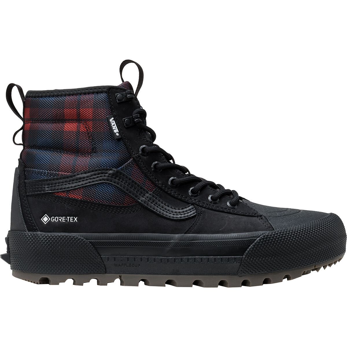 Vans Sk8-Hi GORE-TEX MTE-3 Shoe Tech Plaid Black/Red, Mens 8.5/Womens 10.0