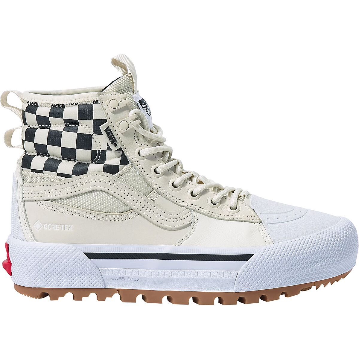 Vans Checkerboard Sk8-Hi GORE-TEX MTE-3 Shoe - Women's (Checkerboard) True White/Black, Mens 9.5/Womens 11.0