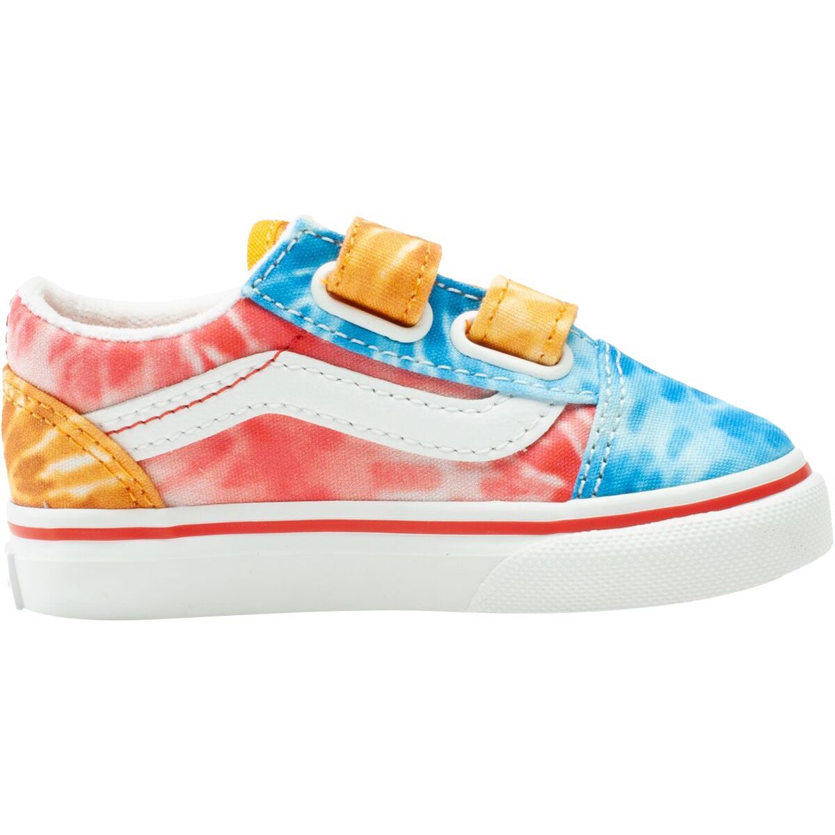 Vans Tie Dye Old Skool V Skate Shoe - Toddlers' (Tie Dye Block) Multi/True White, 2.0