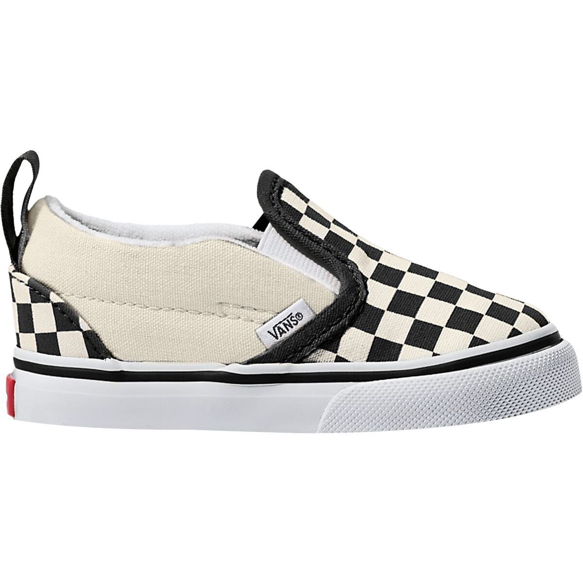 Vans Checkerboard Slip-On V Shoe - Toddlers' (Checkerboard) Black/True White, 8.5